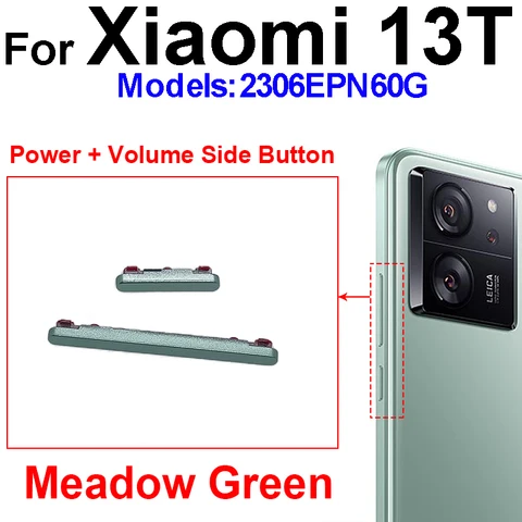 Боковая кнопка включения и выключения громкости для Xiaomi 13 13T Pro, громкость питания, боковой переключатель, запасные части для ремонта