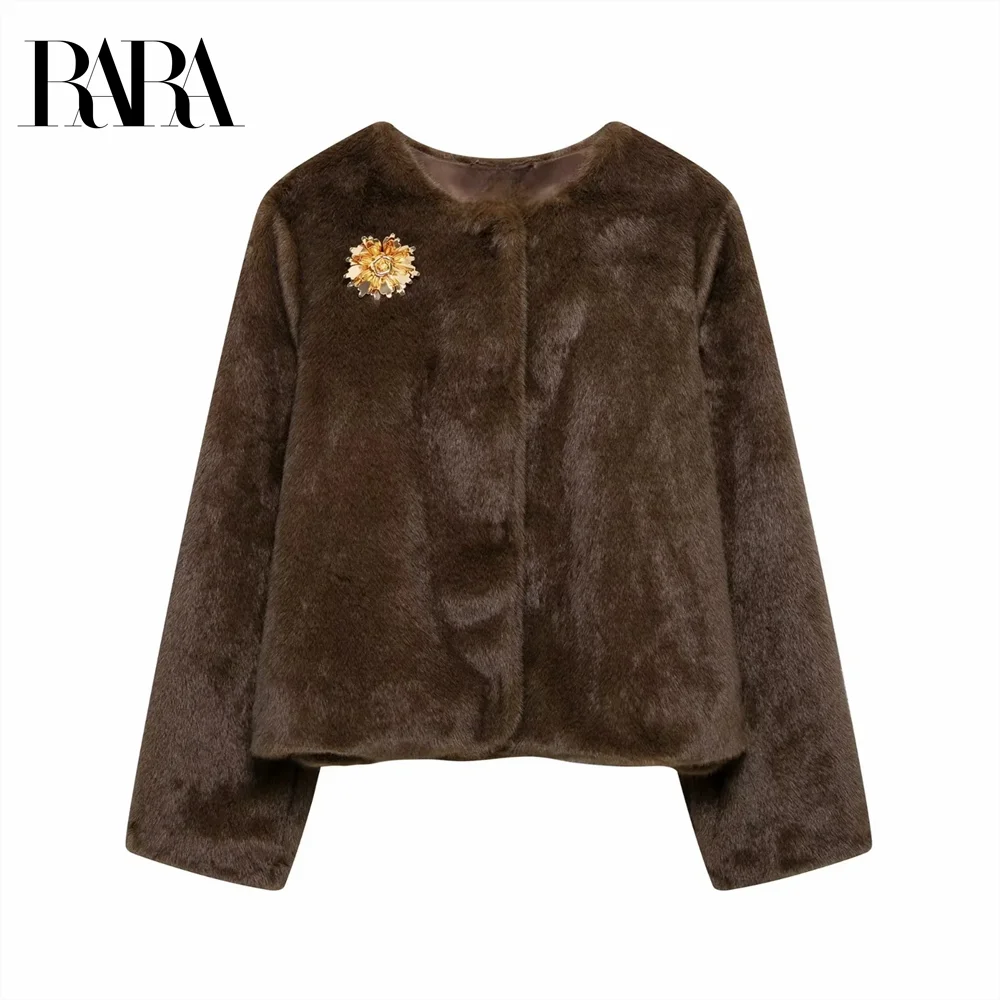 2024 RARA женская осенне-зимняя новая модная брошь украшение из искусственного меха