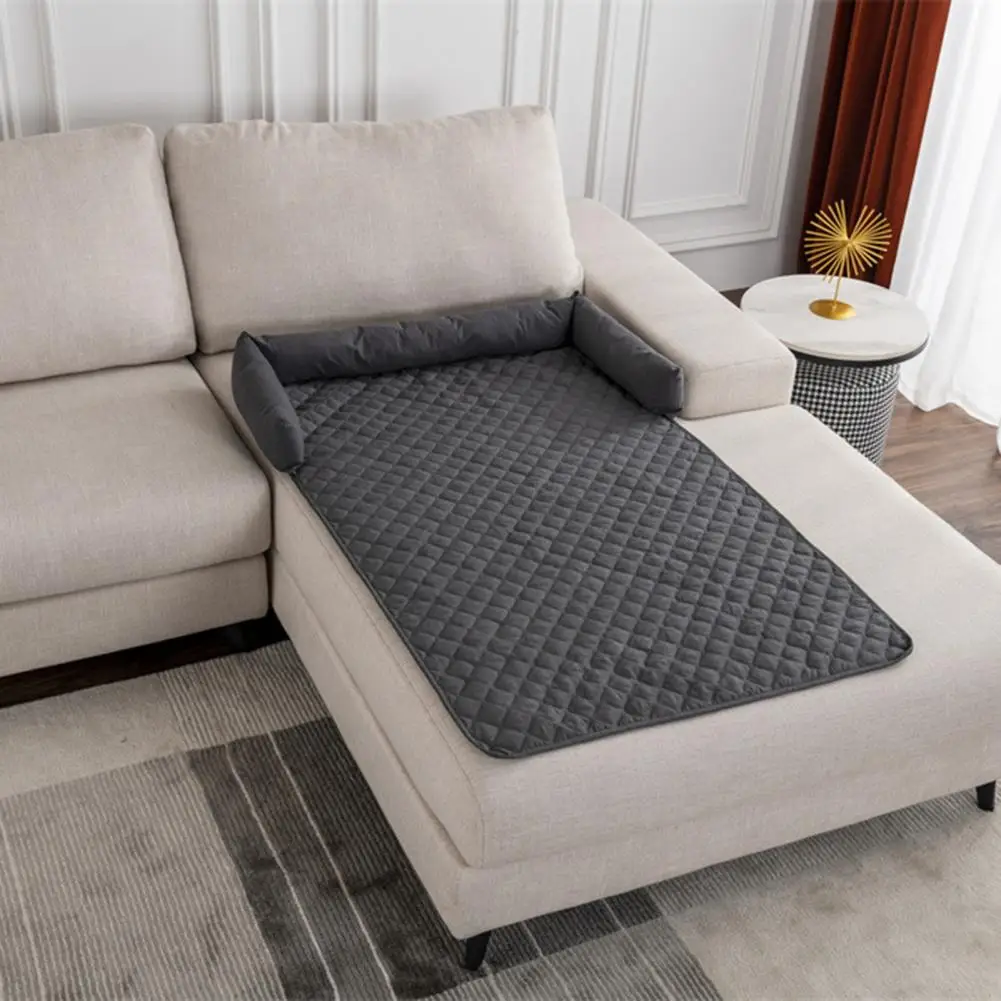 Двойная стеганая кровать для домашних животных водонепроницаемый чехол кровати