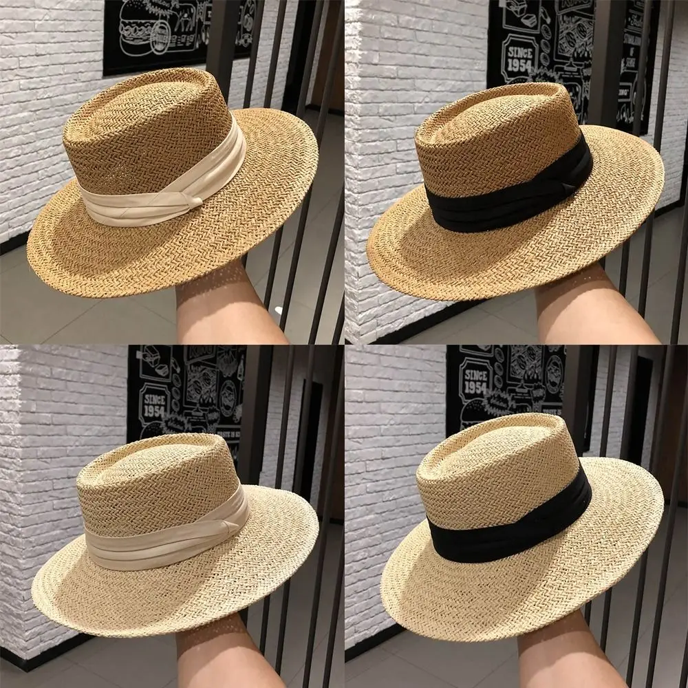 

Casual Wide Brim For Women Breathable Panama Beach Fedora Hat Sun Panama Hats Summer Straw Hat