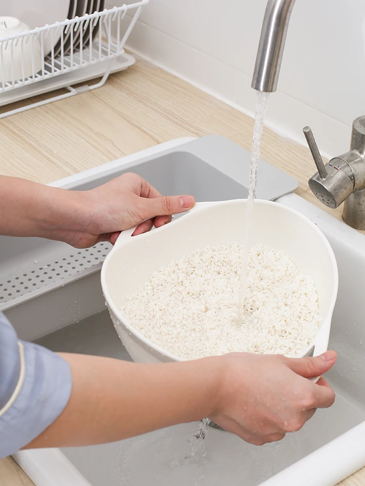 Rice Washing Filter Strainer Basket Sieve Fruit Vegetable Bowl Drainer Kitchen Multifunctional Drain Baskets Household Basin