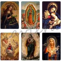 religious belief retro metal tin sign virgin mary vintage metal plaque iron painting decorative plate home decor club man cave