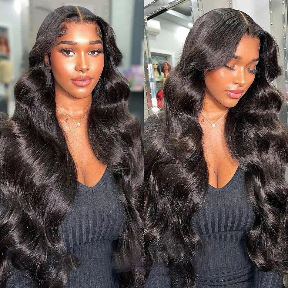 

13x4 Body Wave Lace Front Human Hair Wigs Pre Plucked 13x6 Remy Brazilian Lace Frontal Wig 180% 360 Transparent Lace Frontal Wig