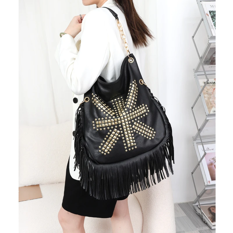 

Bohemian Diagonal Cross Bags for Women Retro Ethnic Tassel Handbag,Bag Luxury Designer Black Shoulder Bag,Cумка Через Плечо