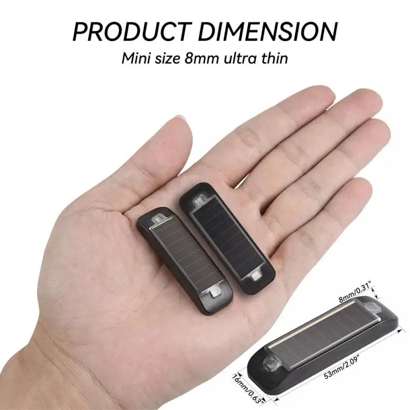 Black Solar Power Anti-Theft Alarm Light For Motorcycles Car Scooter Strobe In-Night Warning Lamp Wireless LED Drone Indicator