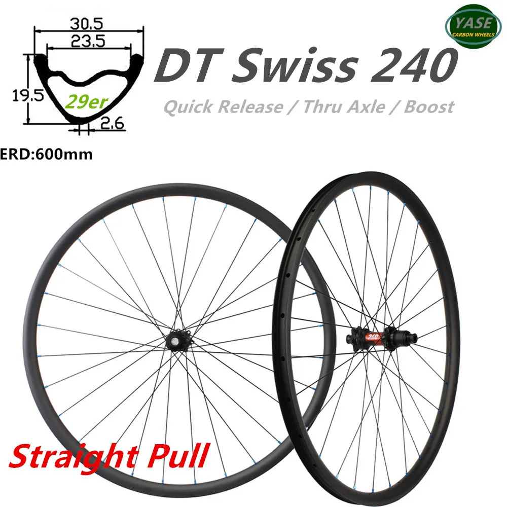 

29er Asymmetric 30.5x19.5mm XC/AM Tubeless Mountain Bike Disc Carbon Wheels DT240S 110x15 148x12 MTB Wheelset Pillar 1420 Spokes