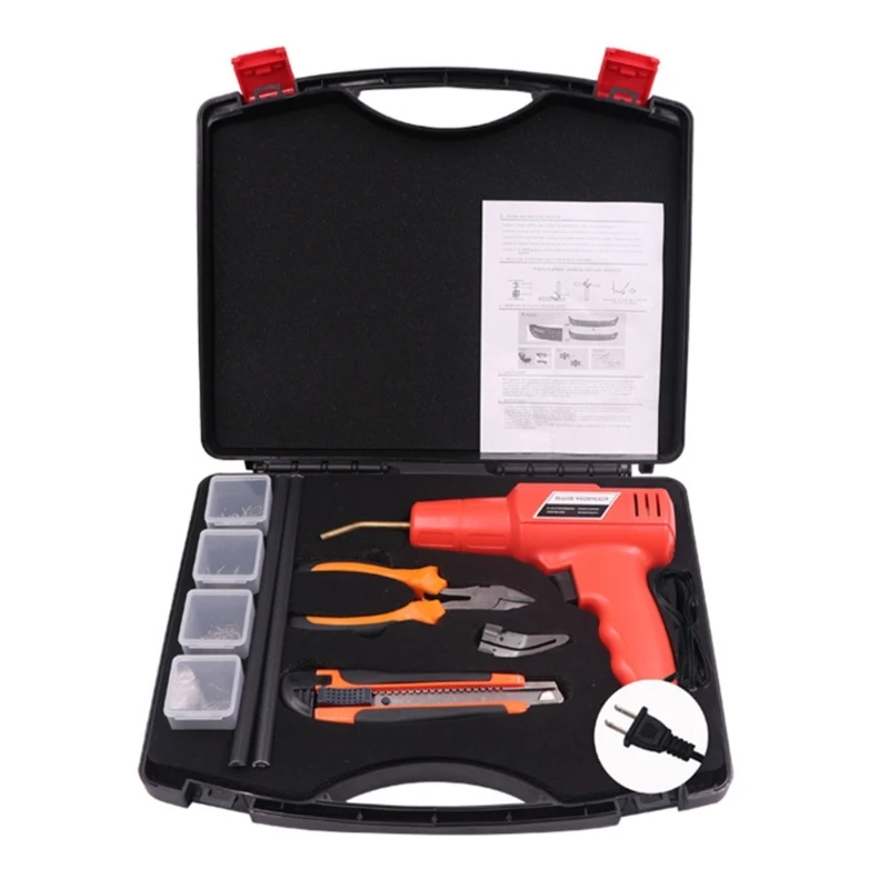 

N0HB Handy Plastic Welder Garage Tools Hot Staplers Machine Staple PVC Repairing