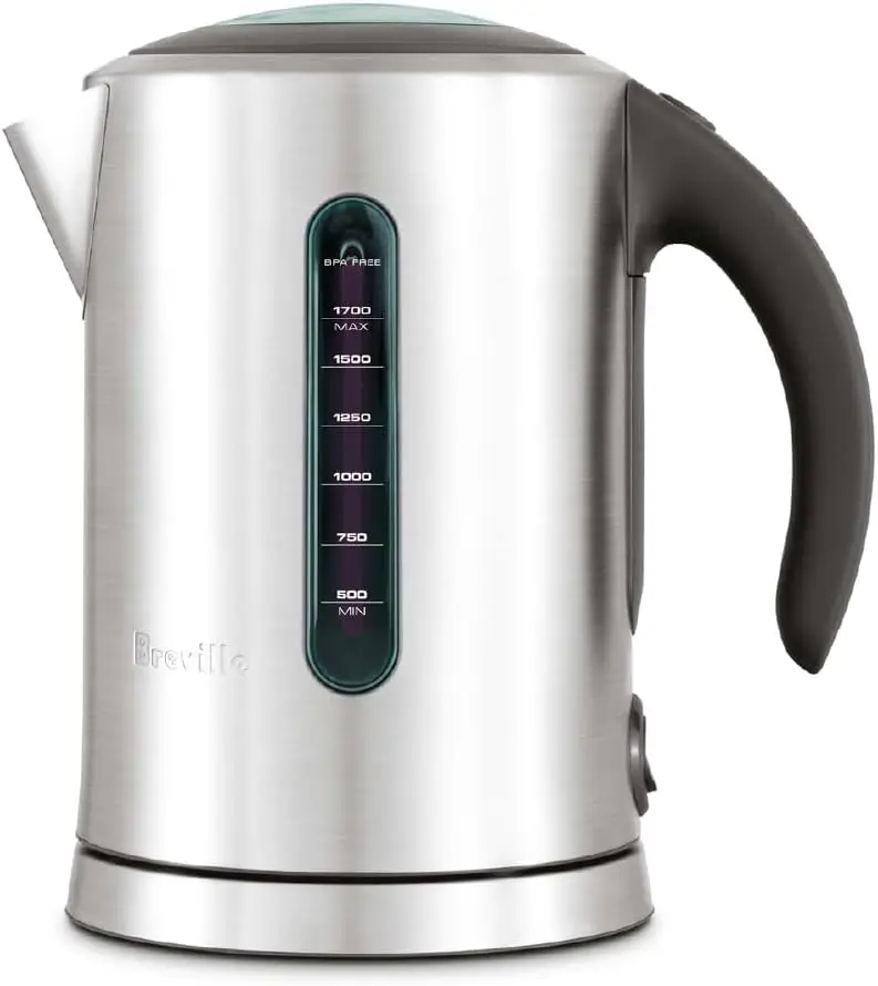 

Soft Top Pure Countertop Kettle, Brushed Stainless Steel Tea infuser Hervidor de agua eléctrico Calentador de agua portátil W