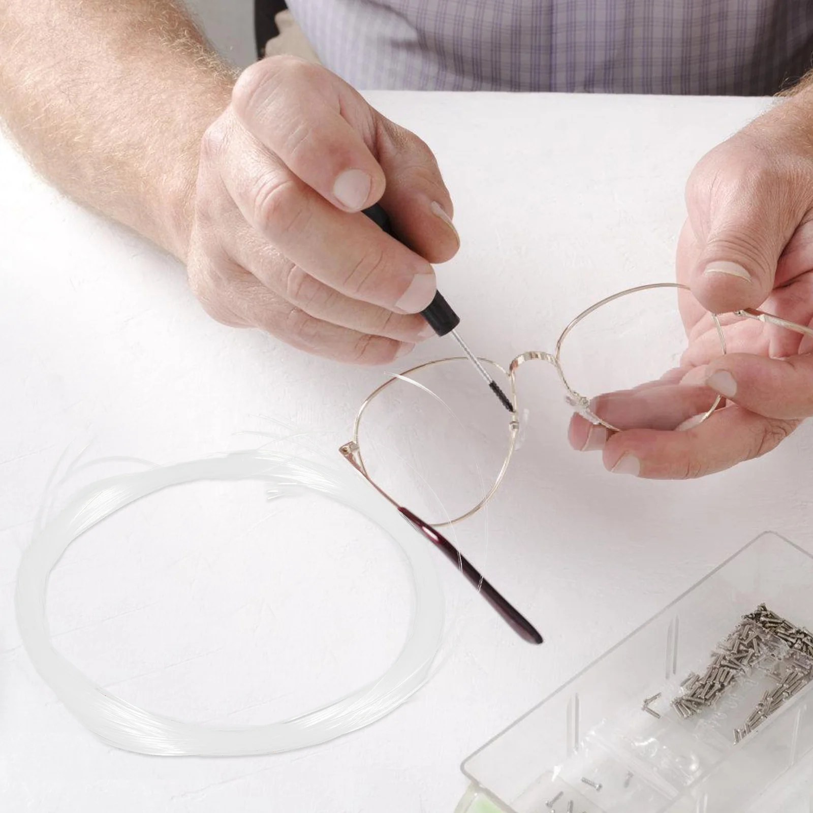 Очки на косточках аксессуары инструменты для обслуживания леска ремонт глаз