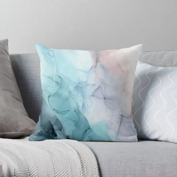 

Beachy Pastel Flowing Ombre Abstract 1 Printing Throw Pillow Cover Bedroom Bed Decorative Anime Square Pillows not include