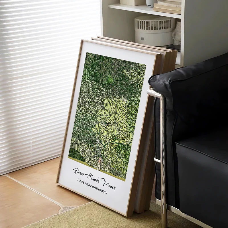 Индивидуальная картина маслом на лесной холсте без рамы шикарные зеленые листья