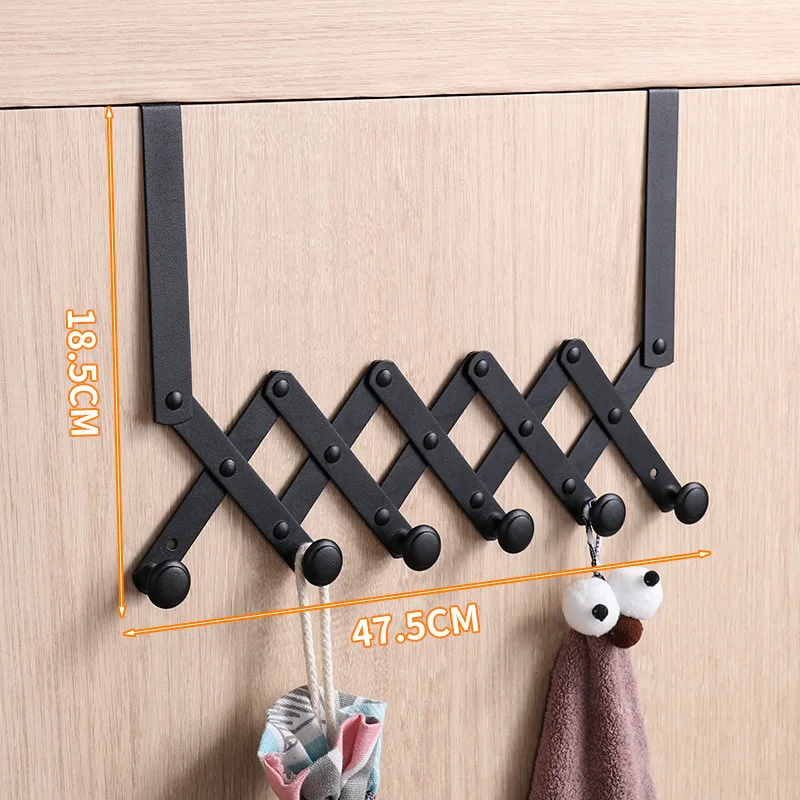 

Hooks Over The Door Home Bathroom Organizer Rack Clothes Coat Hat Towel Hanger New Bathroom Kitchen Accessories Holder Door Hang