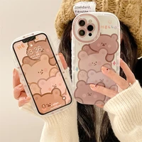 cute cheese phone case with holder for iphone 11 12 13 pro max x xr xs 7 8 plus cartoon shockproof soft silicone anti drop cover