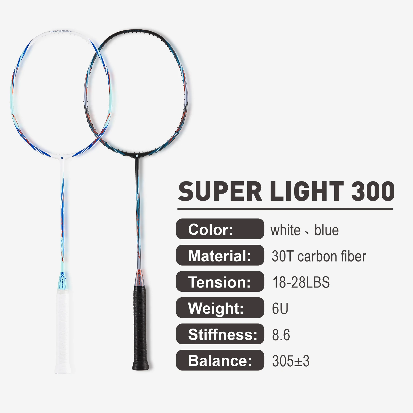 Kawasaki Badminton Racket Super Light 6U 30T Carbon Fiber Badminton Racket For  Professional Players ракетка для бадминтона