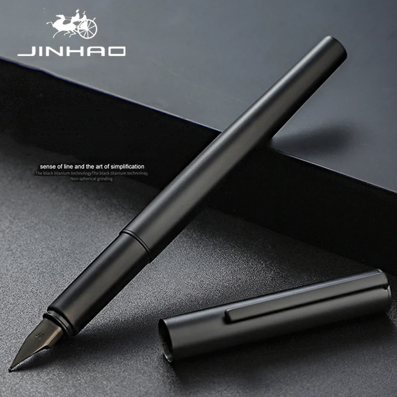 Фото Jinhao 35, цельнометаллическая перьевая ручка EF, сверхтонкое перо, гладкое письмо, практика каллиграфии, необходимые канцелярские принадлежности для бизнеса и офиса №3