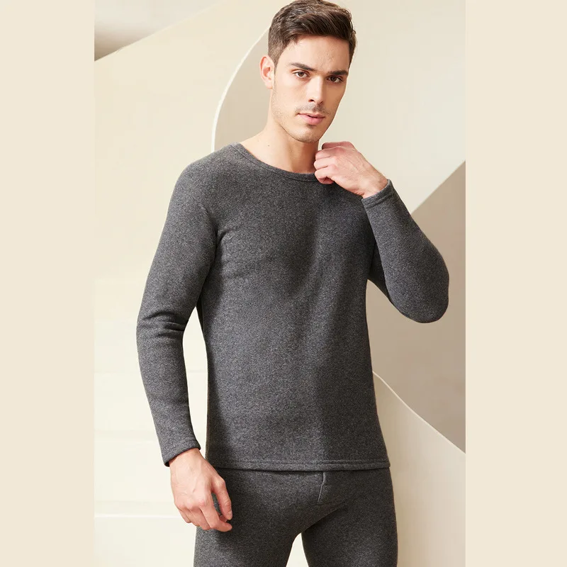 Men's Thermal Underwear Suit Couple's Pajama Double-sided Plus Velvet Winter Long Johns Thick Warm Women's Pajama Sets