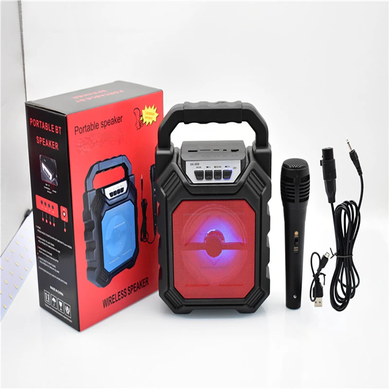 

Mini Portable 668 Wireless Speaker Waterproof USB Outdoor Loudspeaker Music Surround Bass Box with Mic