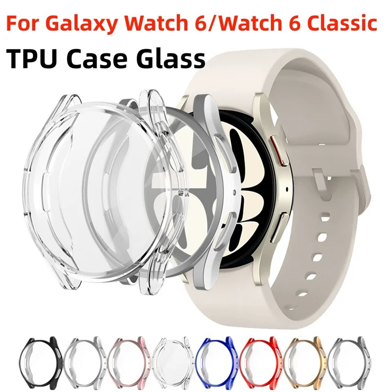 

Case for Samsung Galaxy watch 6/5/4 44mm 40mm Accessories TPU bumper Screen protector all-around Shell Galaxy watch6 5 4 cover