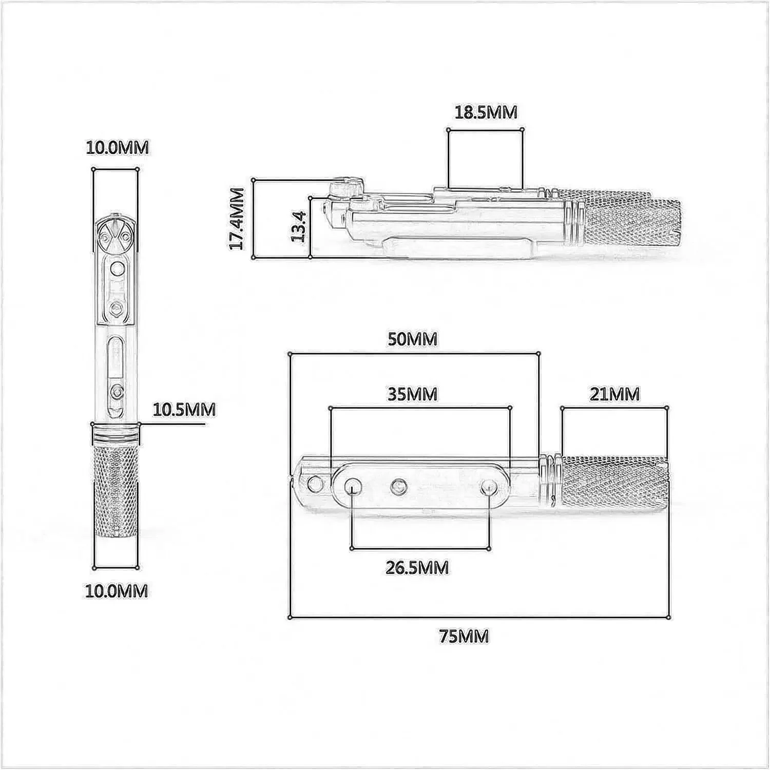 Набор безголовых гитарных бриджей из нержавеющей стали одинарный мост для