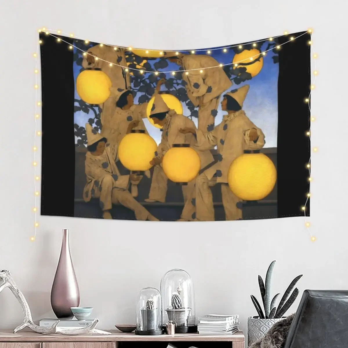 Maxfield Parrish - The Lantern Bearers Гобелен Декор комнаты Эстетические вещи для украшения Обои