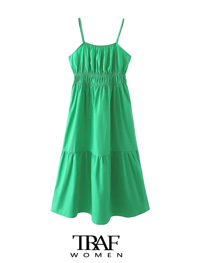 

Платье-миди Плиссированное с поясом на резинке и открытой спиной