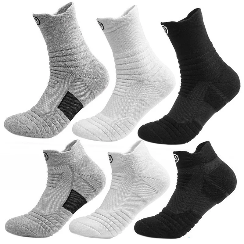 

Men's Running Sports Breathable Socks Moisture Wicking Seamless Athletic Sock Long Short Style Sweat Deodorant Thick Men Socks