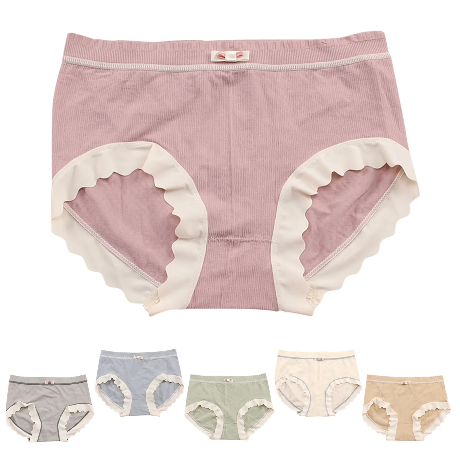 

2023 Cotton Panties Gift For Womens Underpants Sexy Lace Panties Underwear Panties Bikini Solid High Waist Underwear Seamless