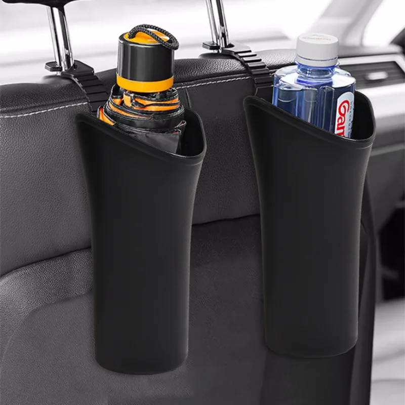 

Car Umbrella Storage Bucket Rear Seat Hanging Organizers Multifunctional Plastic Holder Barrel with Hook Trash Storage Box