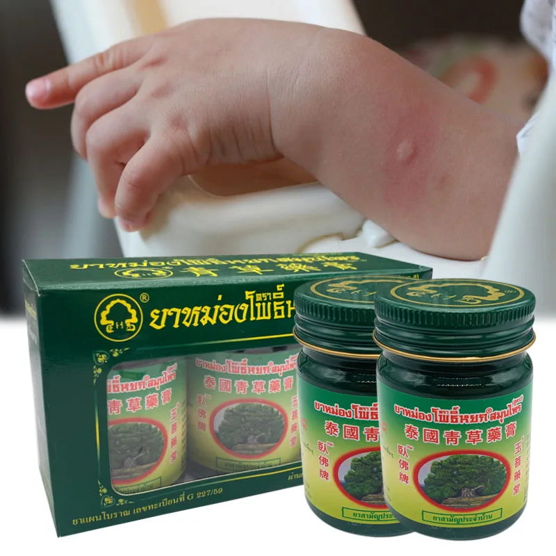 

Thai Green Herbal Ointment Anti-mosquito Bite Oil Sickness Dizziness 100% herbal Ingredients Genuine Products Health