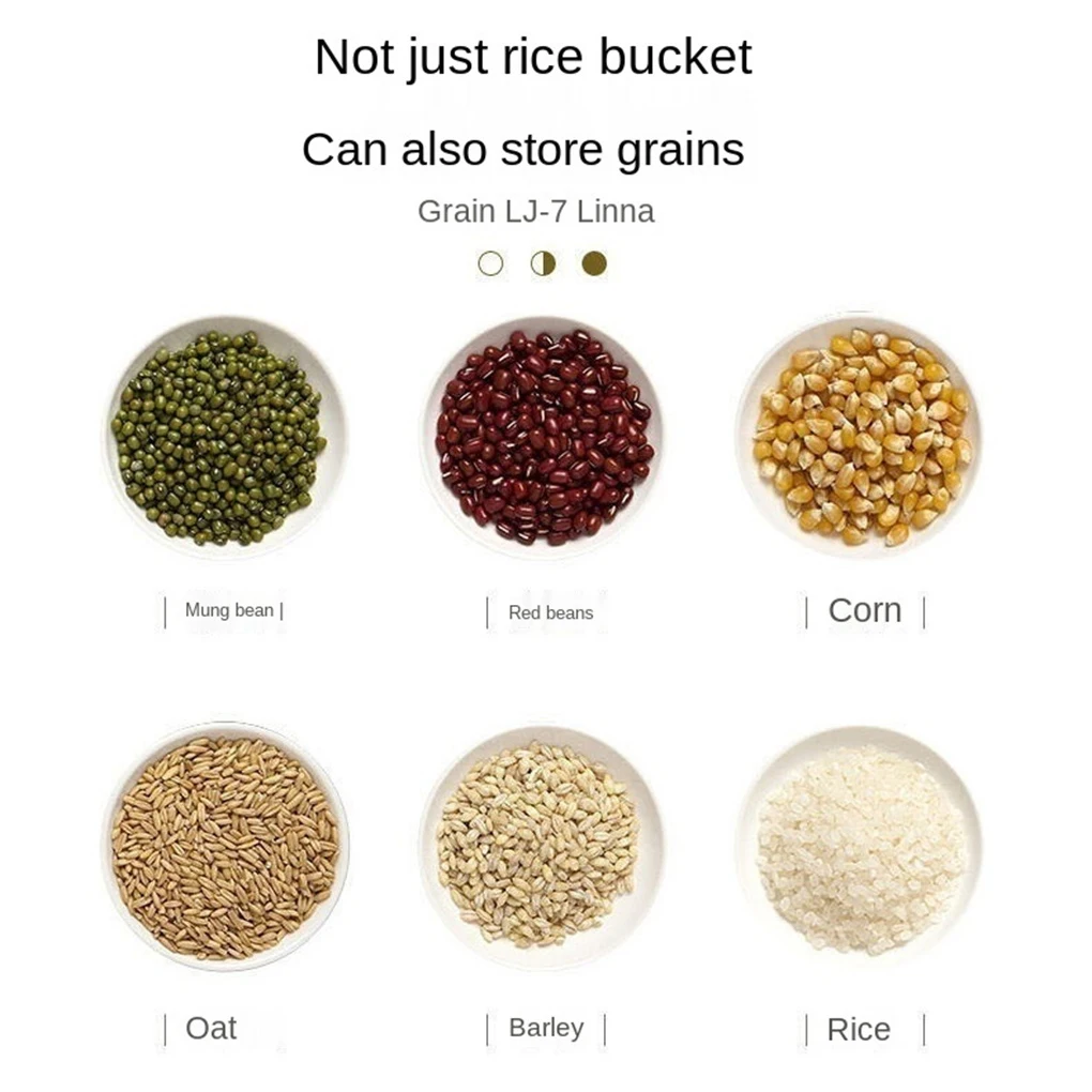 

Kitchen Container Sealed Jar Rice Bucket Food Storage Washable Organizer