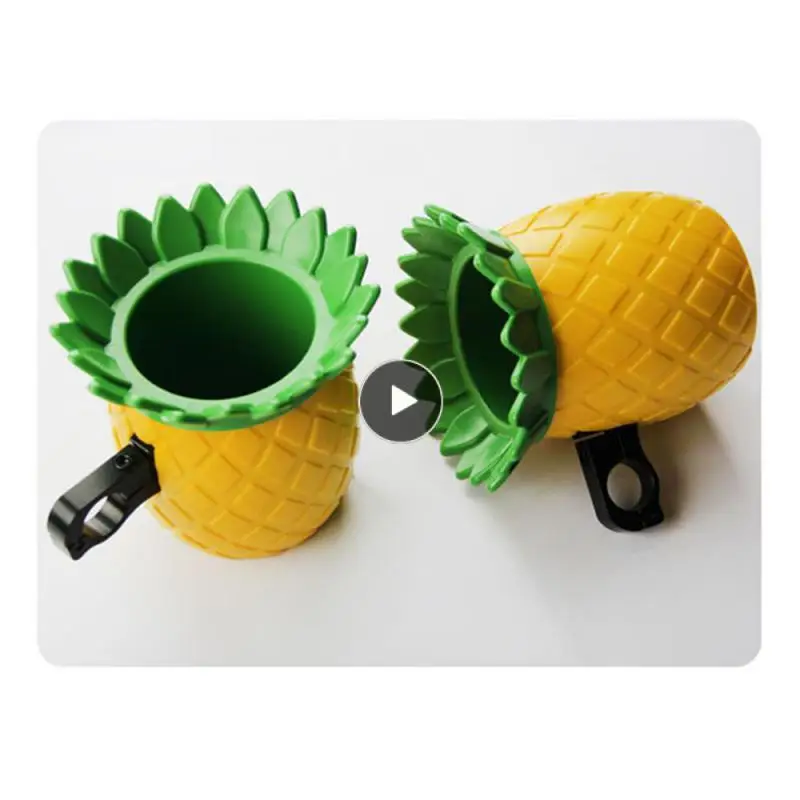 

Plastic Pineapple Cup Holder Pineapple Shape Fine Workmanship Bicycle Cup Holders Tough Handle Joint Drinking Cups Yellow