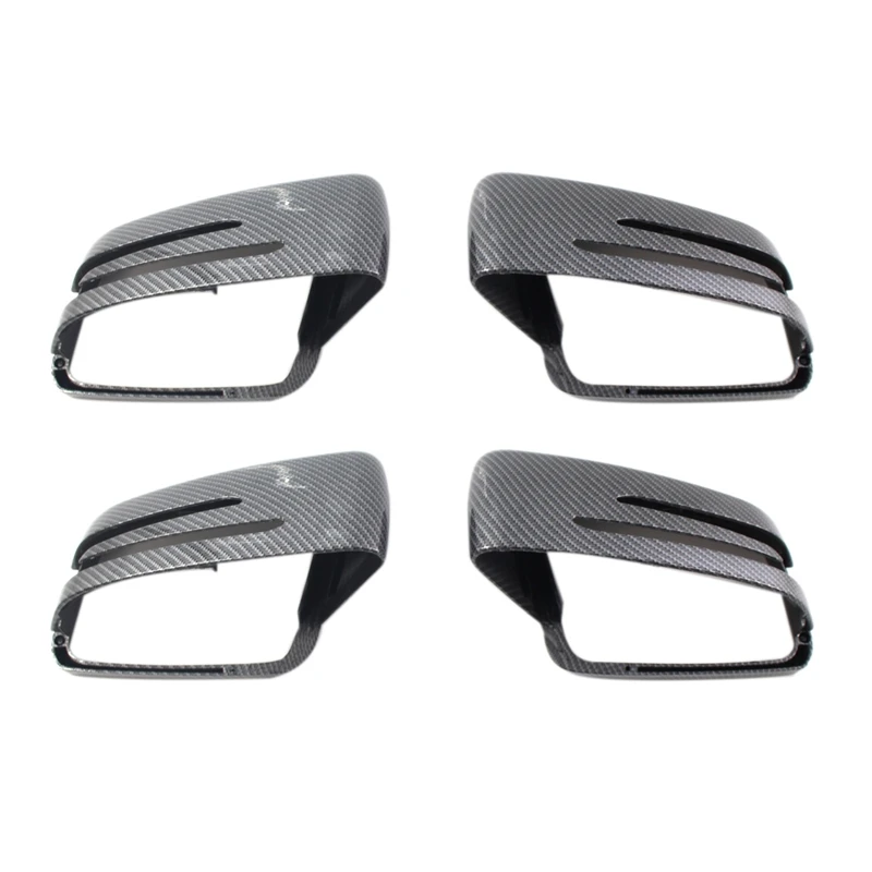 

For Benz C Class W204 E W212 CLS C218 GLA X156 Rearview Mirror Cover Carbon Fiber 2 Pair