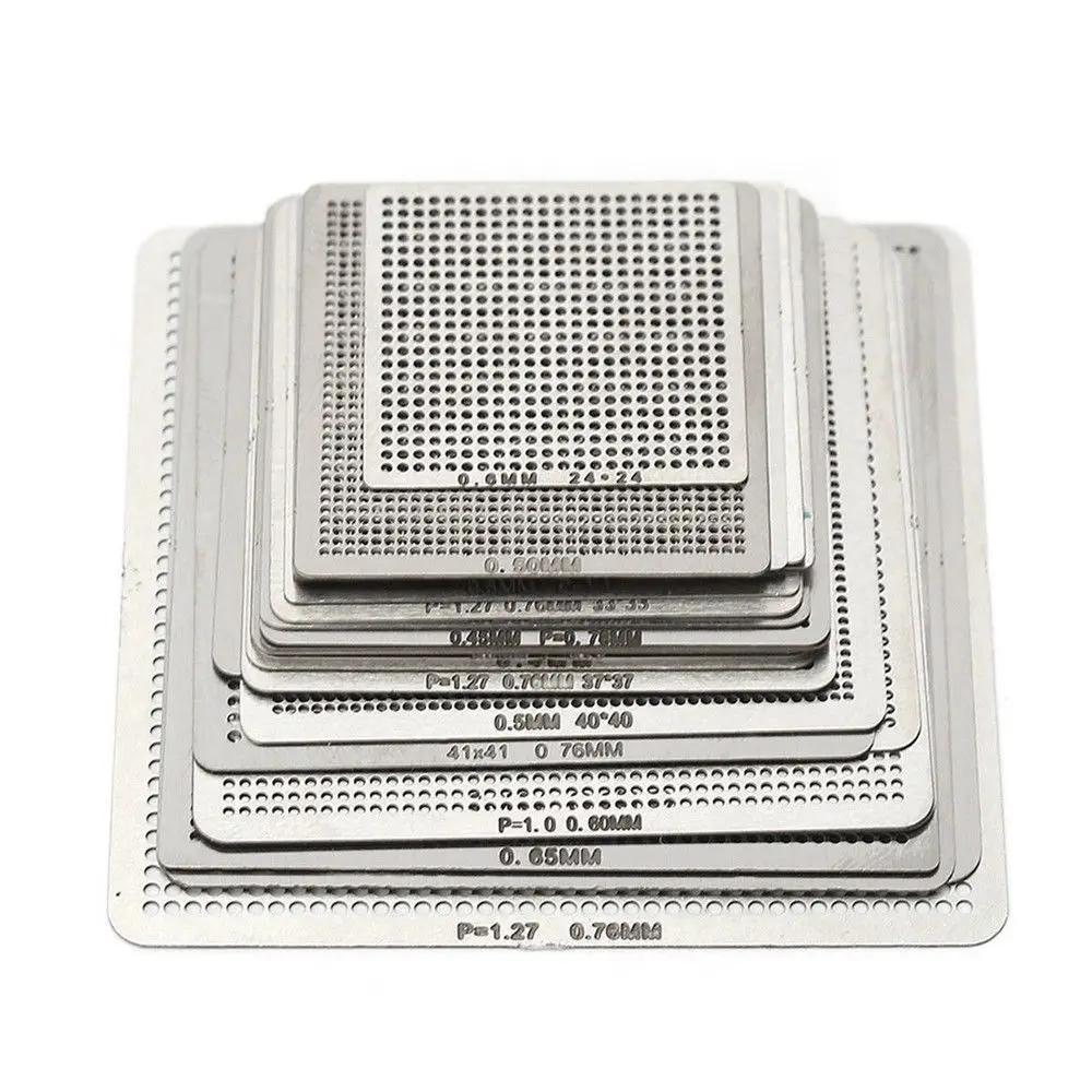 

27pcs/Set BGA Reball Reballing Rework Net Universal BGA Working Tools Accessories Steel Mesh Rework Mesh Plate Welding