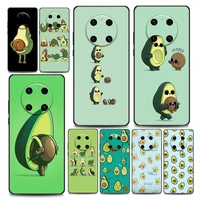 cute cartoon avocado phone case for huawei y6 y7 y9 2019 y5p y6p y8s y8p y9a y7a mate 10 20 40 pro rs soft silicone