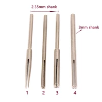5pcs sandpaper clamp 2 35mm3mm shank 48mm clip rod split mandrels long abrasive holder carved point for dremel rotary grinder