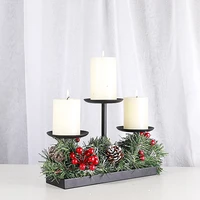 metal black 3 arms christmas candle holders home candle stand party event romantic table decoration candlestick supplies