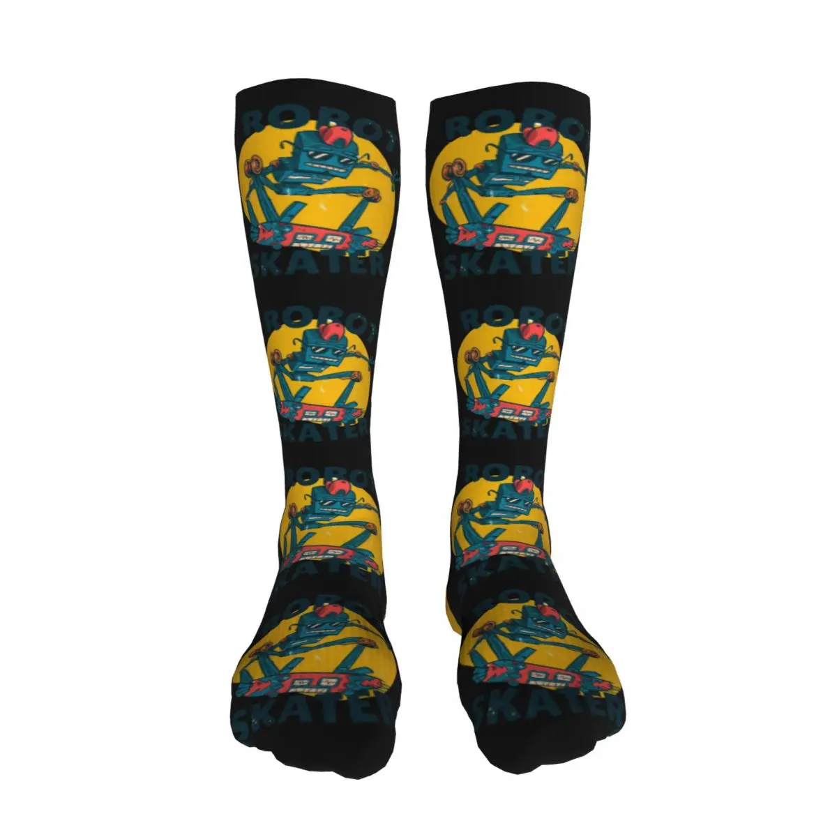 

Skating Robot Skater Skateboarding stockings Thickened thermal stockings Men's and women's stockings, For Unisex
