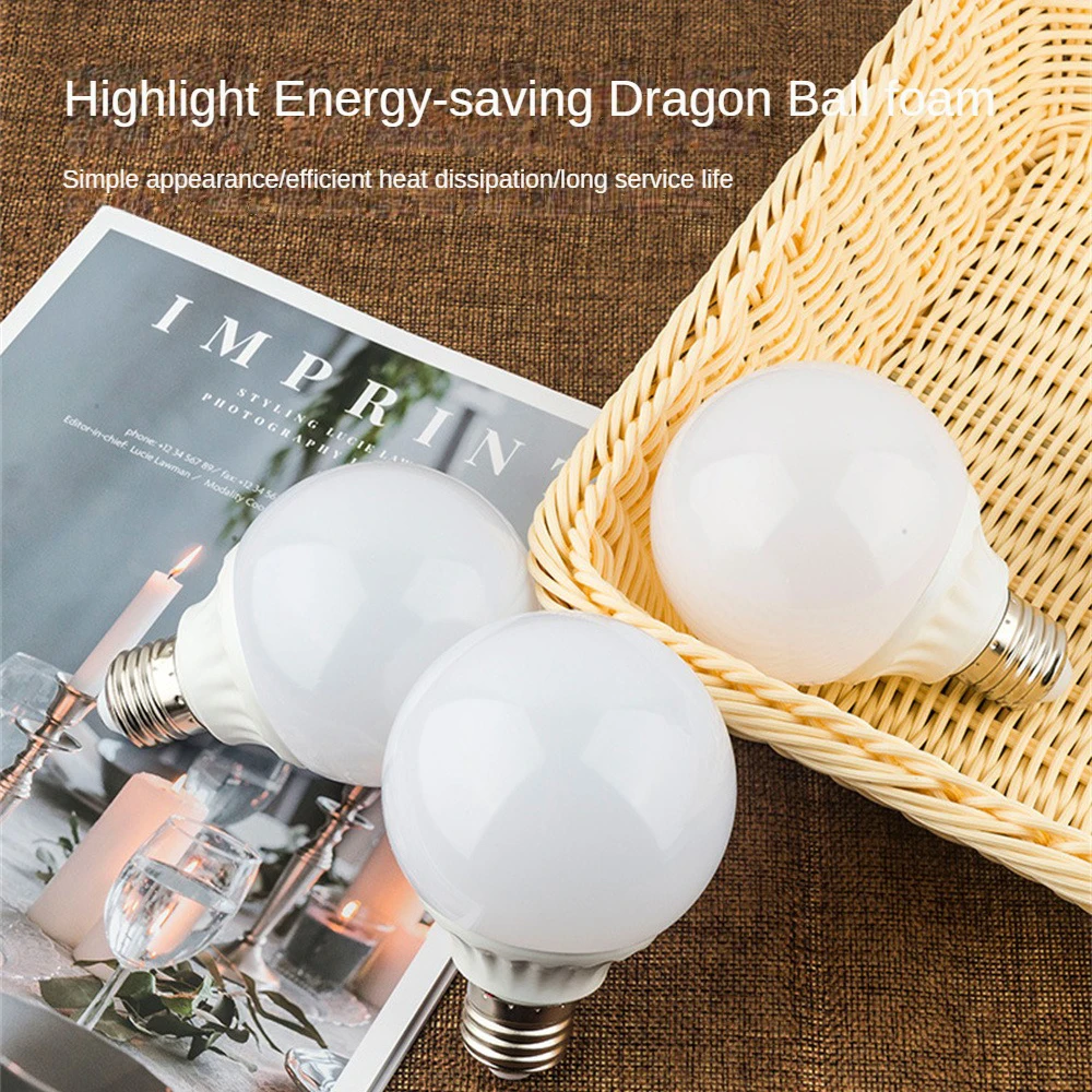 

LED Dragon Ball Bulb G80/G95 Fully Transparent Aluminum E27 Energy Saving Lights No Flicker White Round Beautiful LED Bulbs