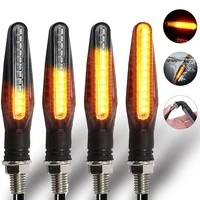 4pcs led motorcycle turn signals light led smd tail flasher flowing water blinker motorcycle flashing lights tail light amber