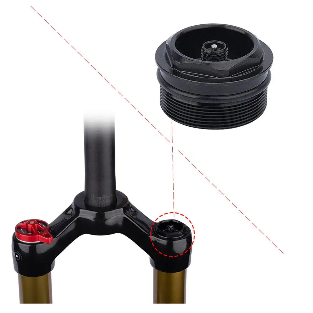 

Bicycle Front Fork Repair Parts Front Fork Air Nozzle Nut Double Seal Ring Accessories 31mm x 1.0p Air Nozzle Nut