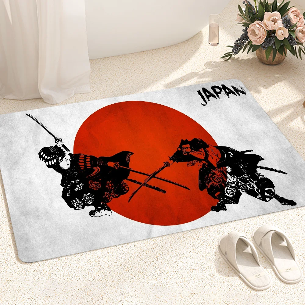 Японский коврик для ног самурая, напольный ковер для спальни, входа в ...