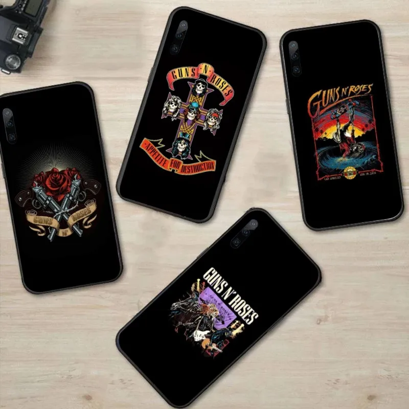 

Чехол Guns N Roses для телефона Huawei P50 P40 P30 Pro Lite P Smart 2021 2019 Magic 3 черный мягкий чехол Funda Shell