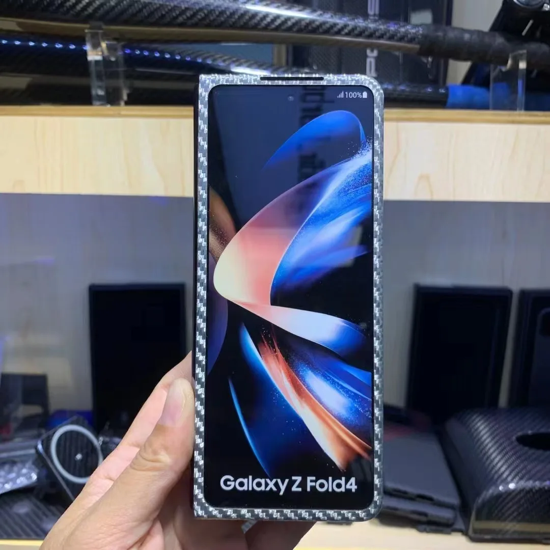 Najtaniej QADIR Kolor Etui Z Włókna Węglowego Do Samsung Galaxy Z Fold 4 Ulepszona Wersja Ultra Cienkie Włókno Aramidowe Z Krotnie 3 Twarda Okładka