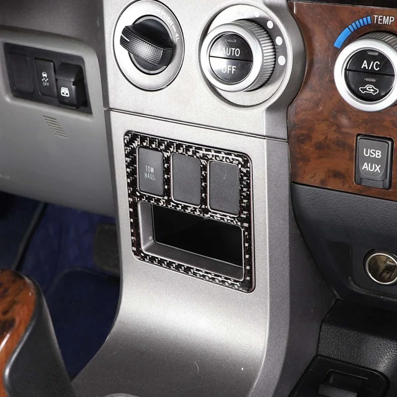 Для Toyota 2007-2013 LHD мягкая карбоновая Автомобильная центральная консоль