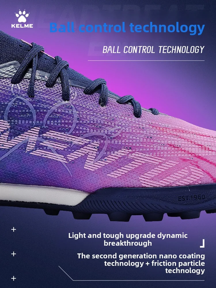 Фото Kelme футбольные бутсы для взрослых, мужские футбольные бутсы со сломанными ногтями Tf, амортизирующие искусственную траву, противоскользящие футбольные бутсы для дома №3