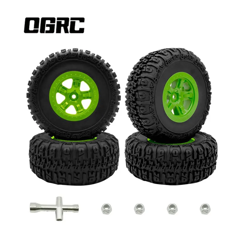 

OGRC грузовые шины и колеса 12 мм шестигранные диски с поролоновой вставкой для Traxxas Slash Axial Redcat Rc4wd 1/10 RC монстр-Трак багги