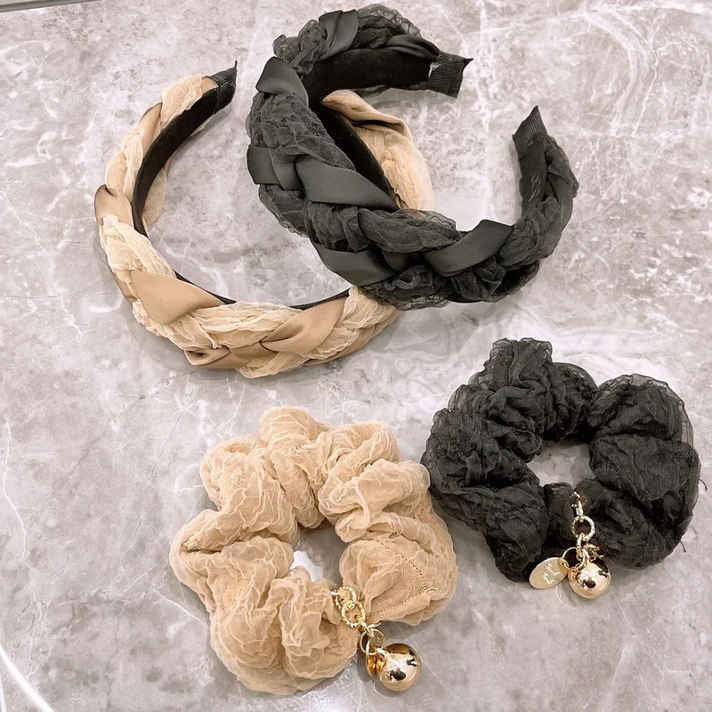 

Пузырьковая пряжа ~ Корейская версия ins vitality hazy girl twist заколки для косы для увеличения головной повязки, ювелирные изделия для женщин
