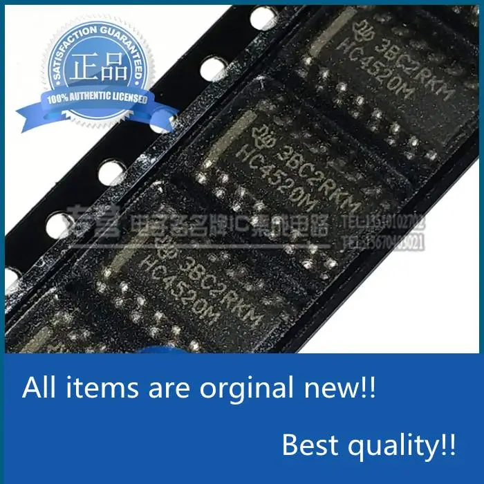 

10pcs 100% orginal new CD74HC4520M96 Silkscreen HC4520M Narrow Body Patch SOIC-16