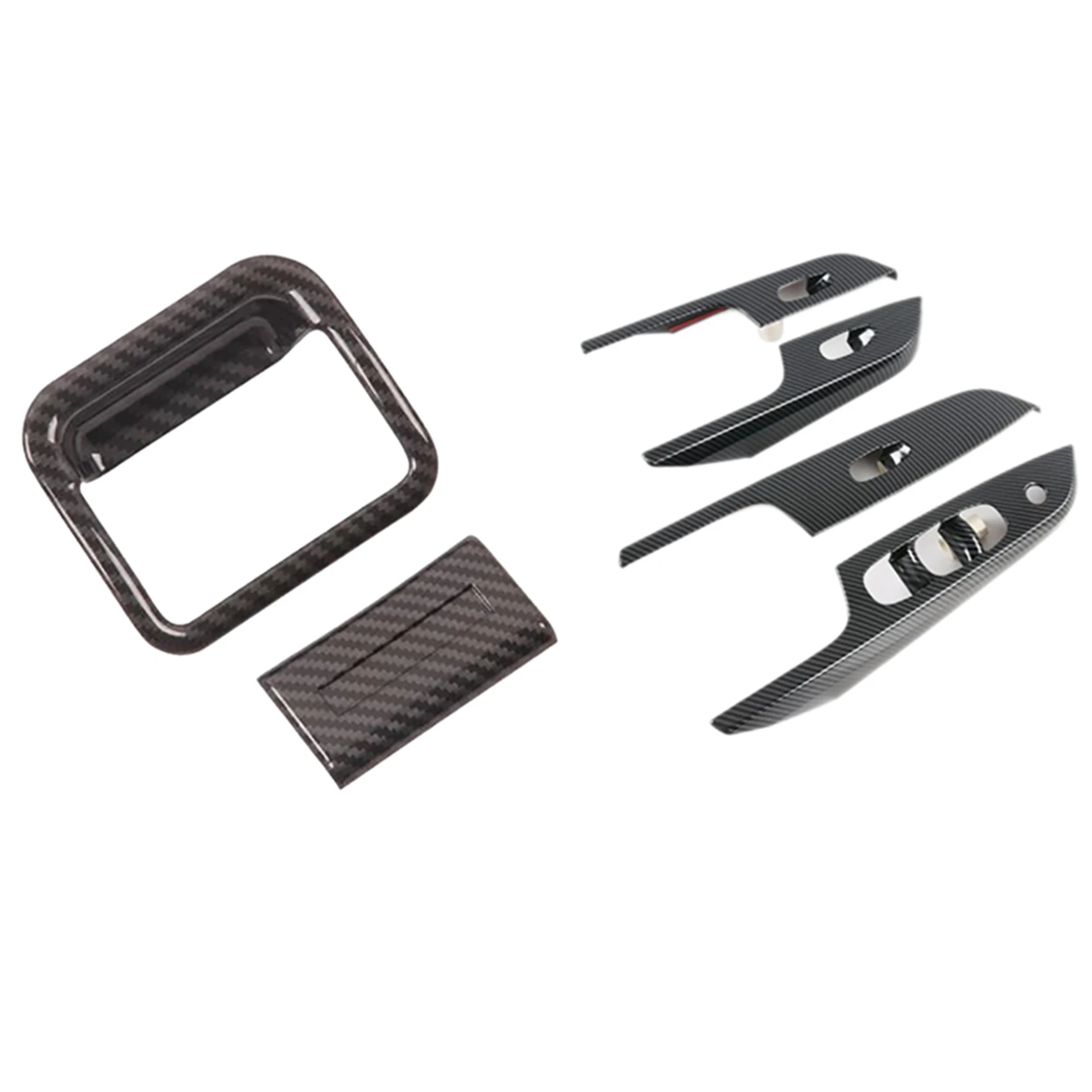 

For Nissan Navara NP300 2016-2021 Window Glass Lift Switch Button Panel Cover & Car Copilot Glove Box Handle Bowl Cover