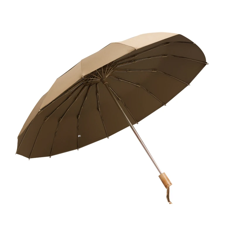 

Высококачественный зонт, зонт тройного сложения, Ветрозащитный Зонт с шестнадцатью косточками, водонепроницаемый Подарочный зонт